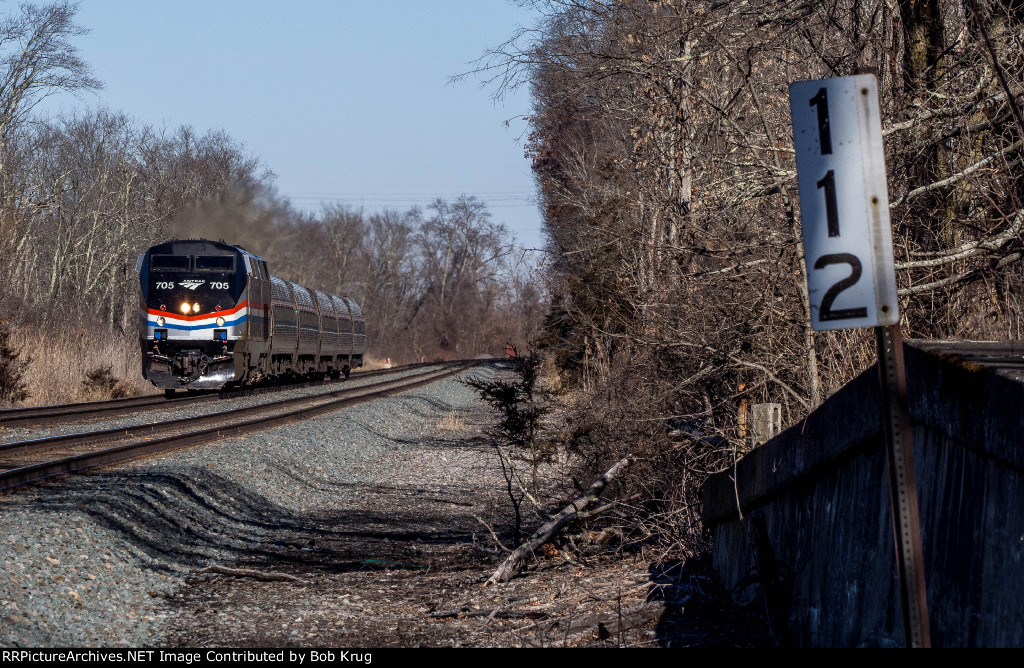 Milepost 112 - southbound Ethan Allen Express just south of the Hudson, NY station stop